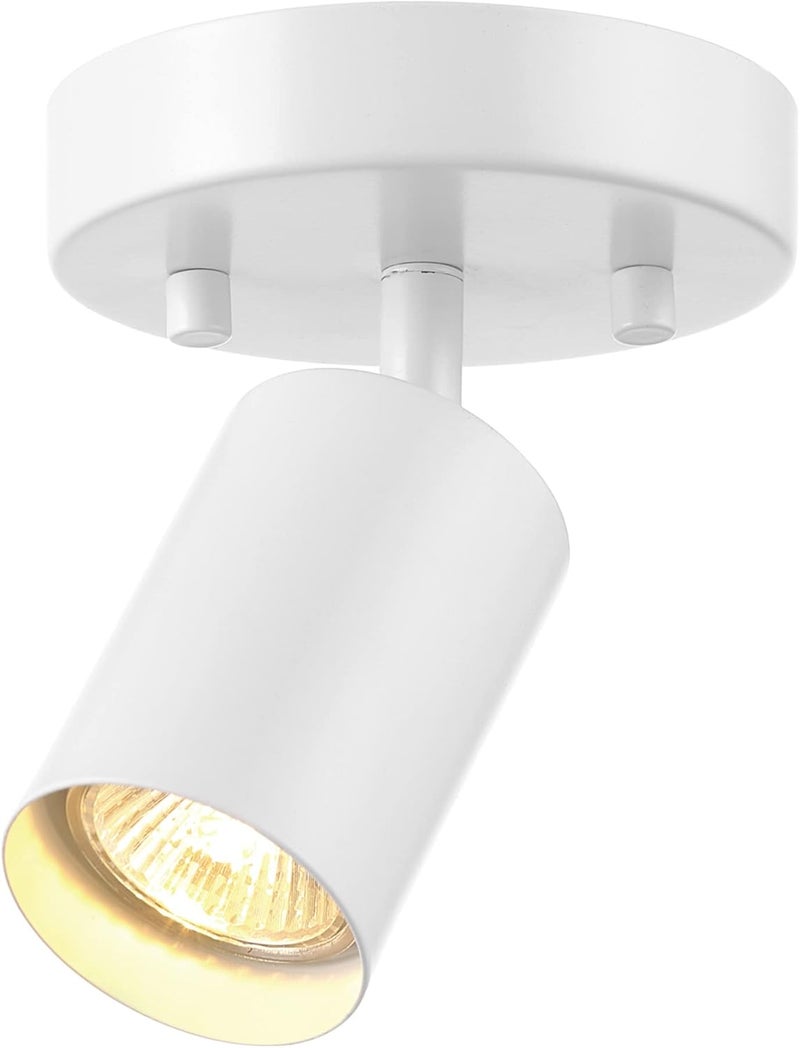 Globe Electric 1-Light Track Spotlight, Matte White, Pivoting Head, Dimmable, 57499 - Image 1