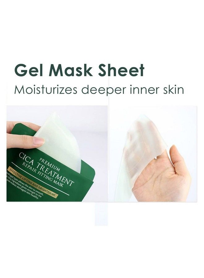 Wellderma Premium Cica Treatment Repair Fitting Gel Mask Pack 4 Sheets - Image 3