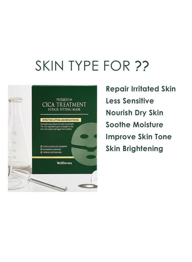 Wellderma Premium Cica Treatment Repair Fitting Gel Mask Pack 4 Sheets - Image 5