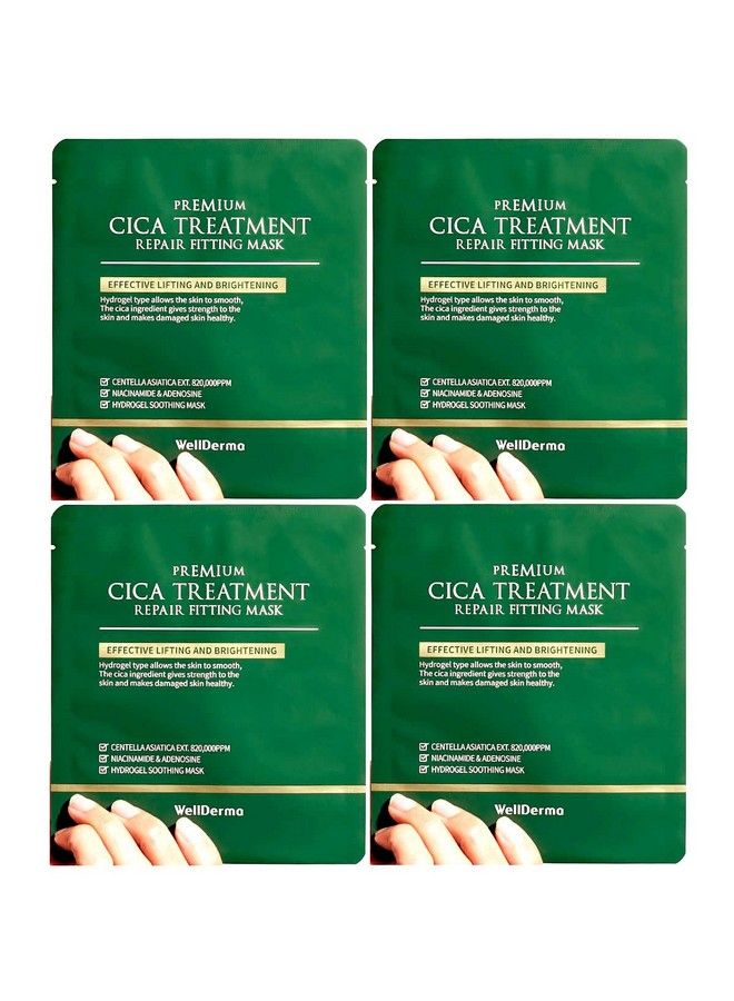 Wellderma Premium Cica Treatment Repair Fitting Gel Mask Pack 4 Sheets - Image 2