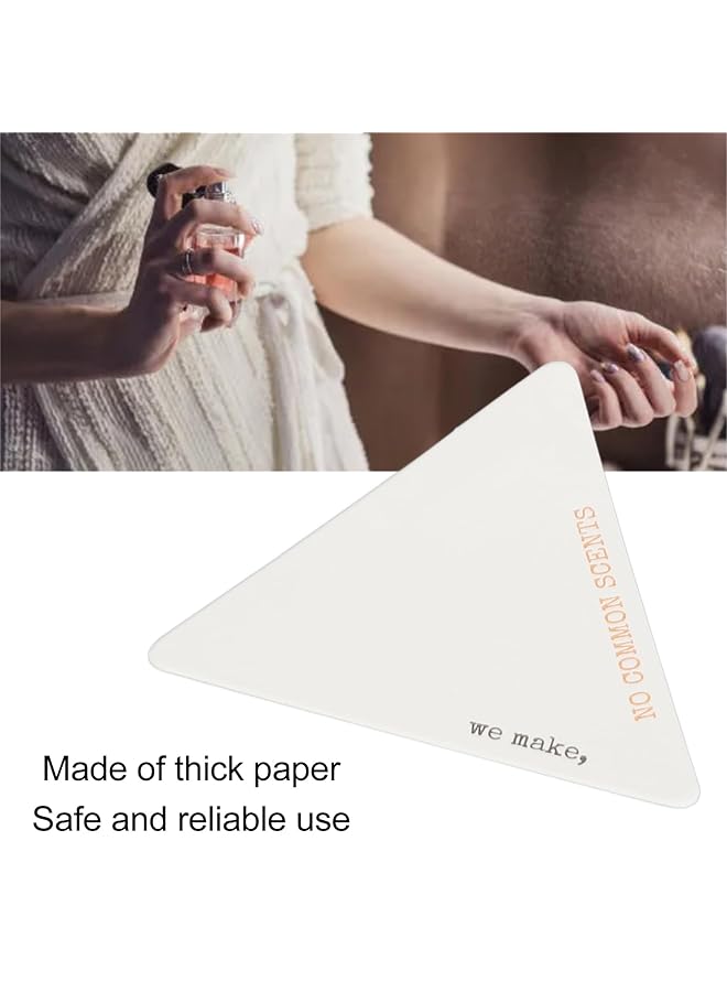 إيروريكس شرائط اختبار العطور 100 قطعة شرائط اختبار ورقية للزيوت العطرية للاستخدام مرة واحدة على شكل مثلث شرائط اختبار العطور للزيوت العطرية العلاجية تقييم دقيق للرائحة - Image 4