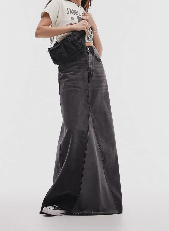 TOPSHOP High Waist Denim Skirt