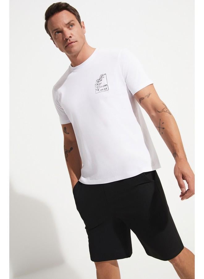 June Men Regular Fit Knitted Pique Fabric Short Black - Image 2