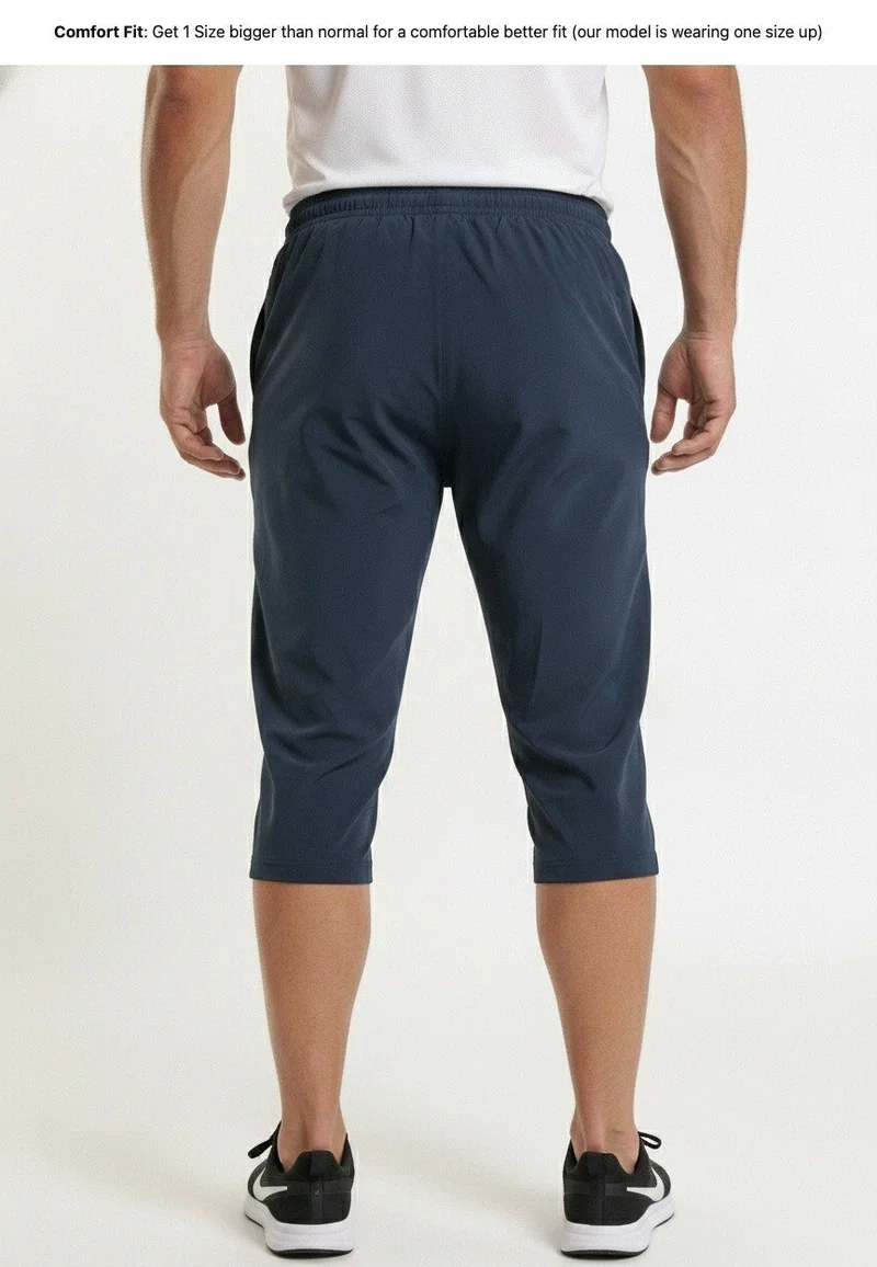 بريما إيس رجالي 3/4 Pants عشاق الجيم بريميوم Navy