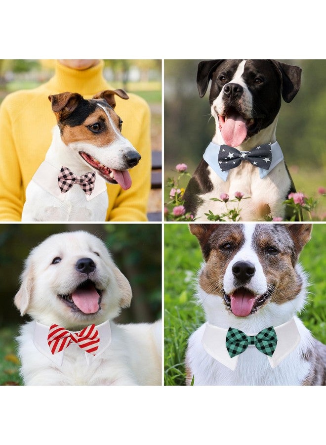 Koolmox Dog Bow Tie, KOOLMOX 8PCS Adjustable Tuxedo Collar Sewed wtih Bow Ties for Dogs Formal Wear Dog Wedding Outfit Attire Dress Suit, Dog Tuxedo for Medium Dogs Large Dogs Costumes Accessories, White - Image 5