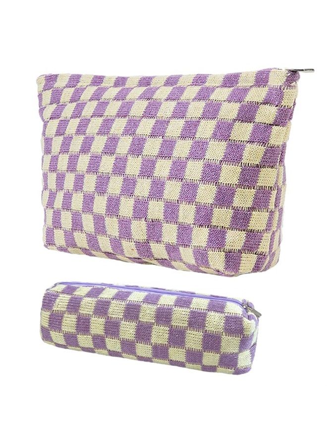 LETGO Makeup Bag Cosmetic Bag for Women,Makeup Bags for Purse Zipper Cosmetic Pouch Large Travel Canvas Make Up Organizer for Women and Ladies Purse - Image 1