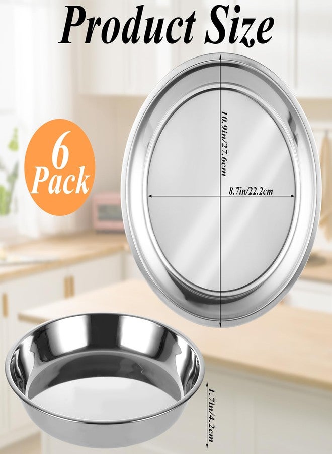 MUXHEL 6 Pack Deep Dish Pizza Pan 10 Inch Stainless Steel Pizza Pan for Oven, Non-Stick Pizza Tray Pizza Baking Sheet Pizza Plates Pie Pan for Pie, Cookie, Dishwasher Safe - Image 2