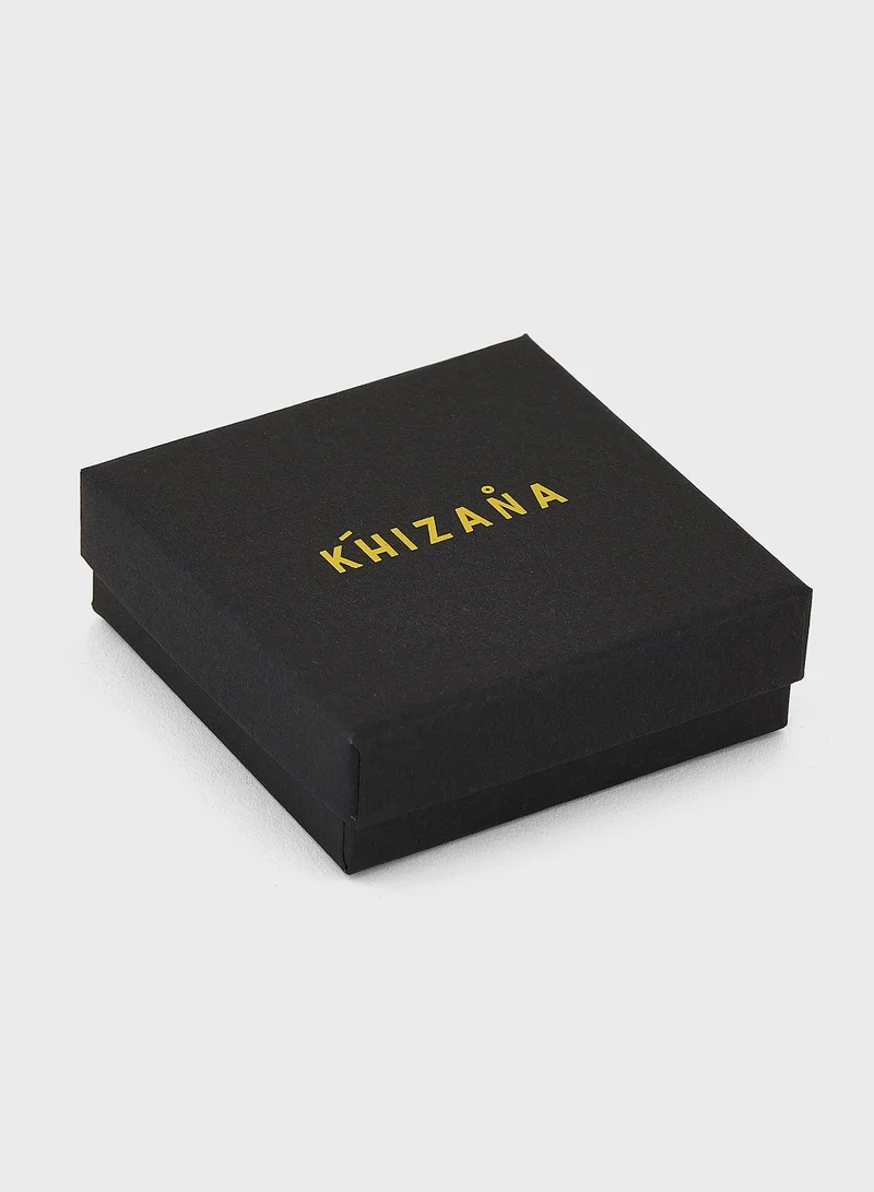 Khizana Arabic Initial "R" Disc Bracelet