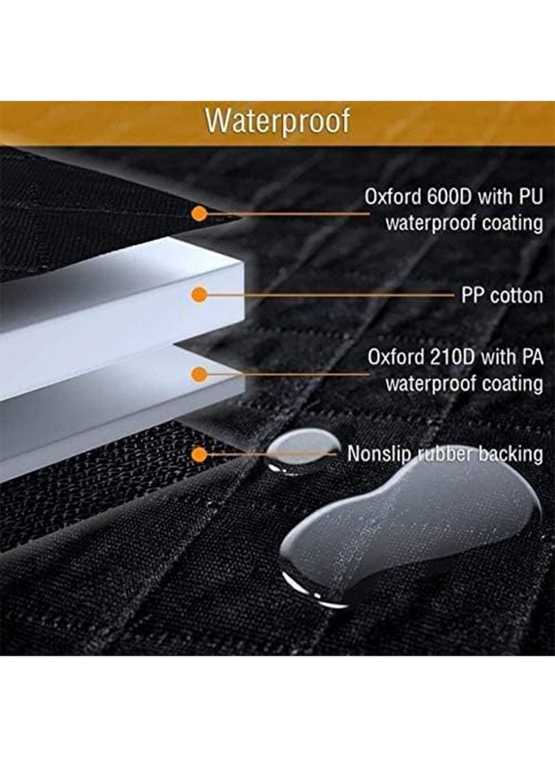 غطاء حماية المقعد الخلفي للكلاب والقطط والحيوانات الأليفة مقاوم للماء والخدش وغير قابل للانزلاق ضد الأوساخ وفراء الحيوانات الأليفة ومتين - Image 4