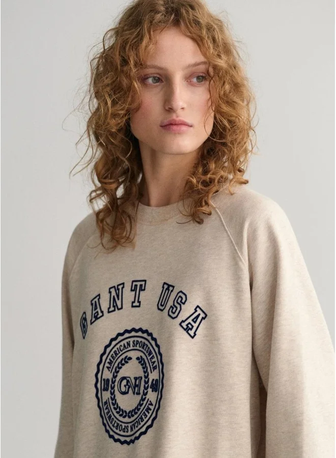 GANT Oversized Gant Usa Crew Neck Sweatshirt