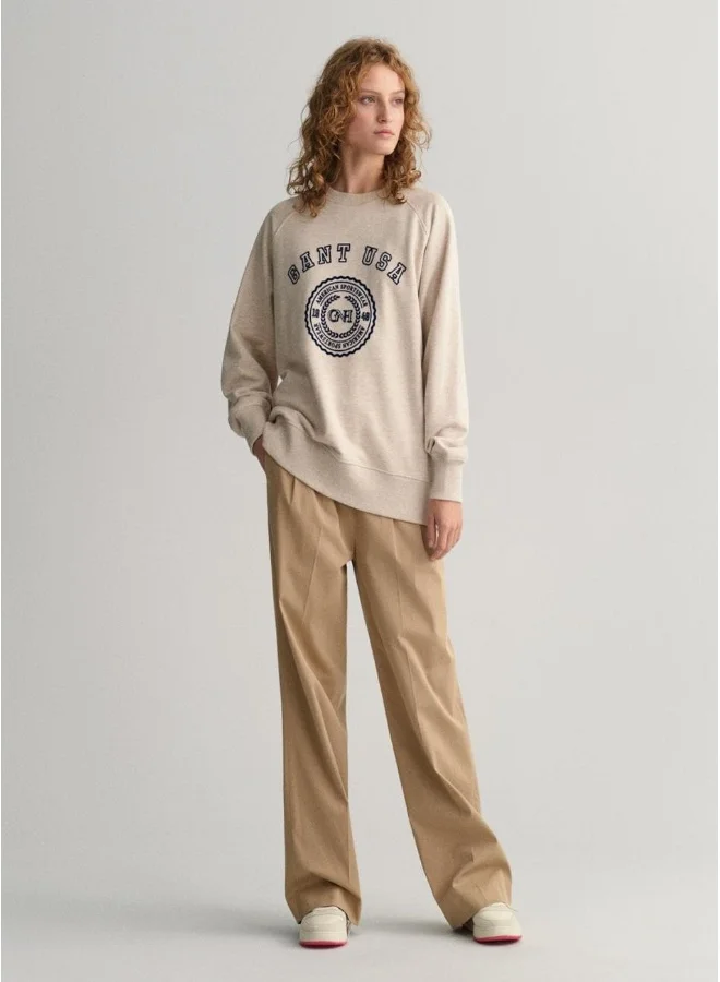 GANT Oversized Gant Usa Crew Neck Sweatshirt