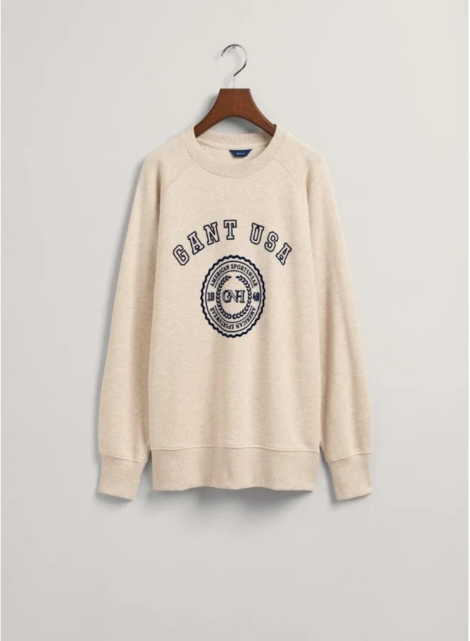 GANT Oversized Gant Usa Crew Neck Sweatshirt