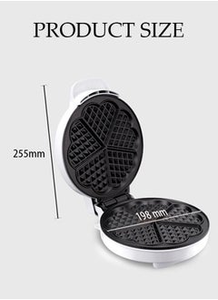 Generic Electric waffle maker, household small electric pancake maker, breakfast machine, semi-automatic fixed type, can be used to make waffles, fried eggs, etc. (White)  - Image 2