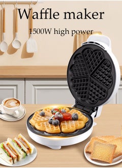 Generic Electric waffle maker, household small electric pancake maker, breakfast machine, semi-automatic fixed type, can be used to make waffles, fried eggs, etc. (White)  - Image 4