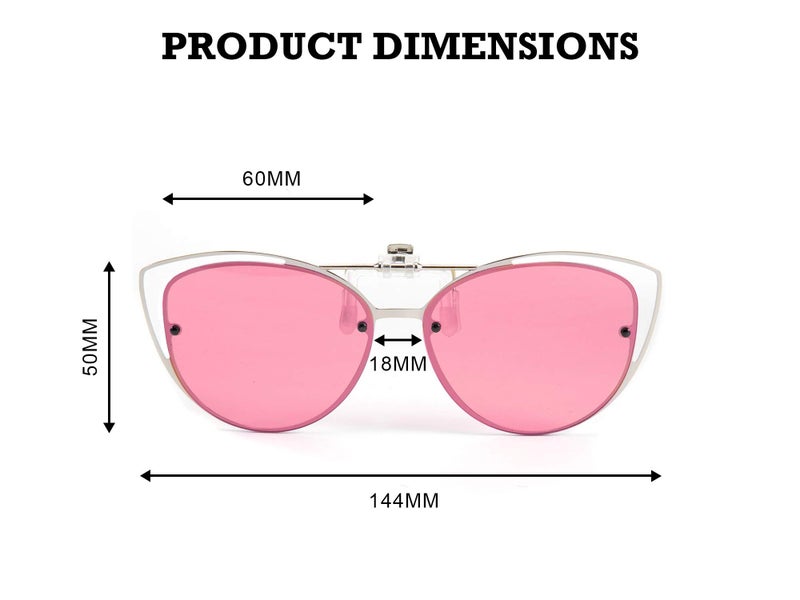 FEISEDY FEISEDY Women’s Polarized Cat Eye Clip-on Sunglasses with Flip up Function for Glasses B2670  - Image 5