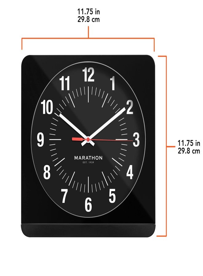 MARATHON Jumbo 12 Inch Analog Wall Clock with Auto-Night Light - Image 3