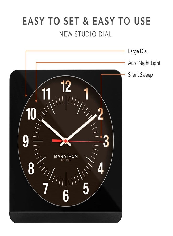MARATHON Jumbo 12 Inch Analog Wall Clock with Auto-Night Light - Image 5