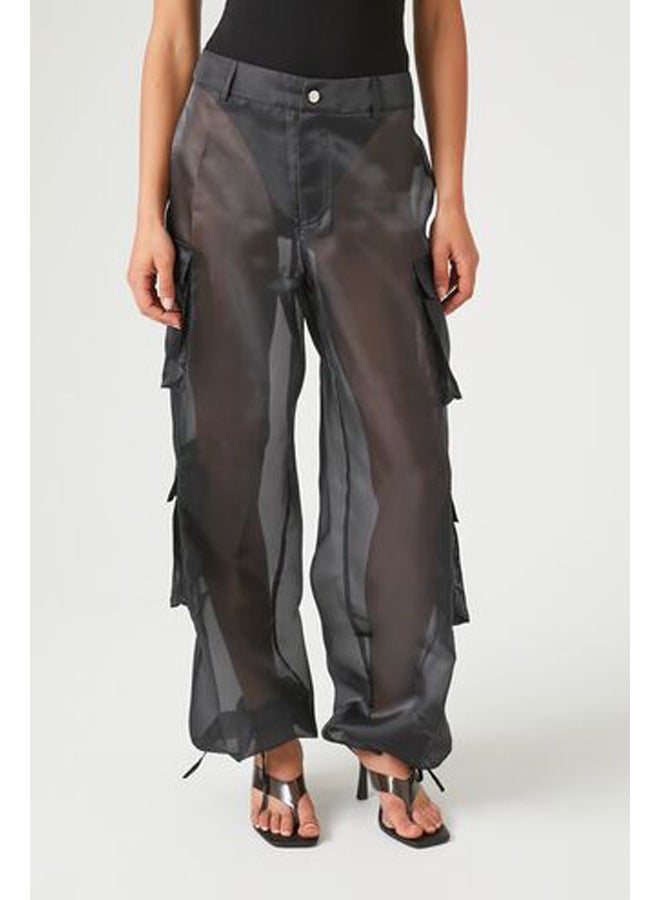 FOREVER 21 Sheer Organza Cargo Pants  - Image 2