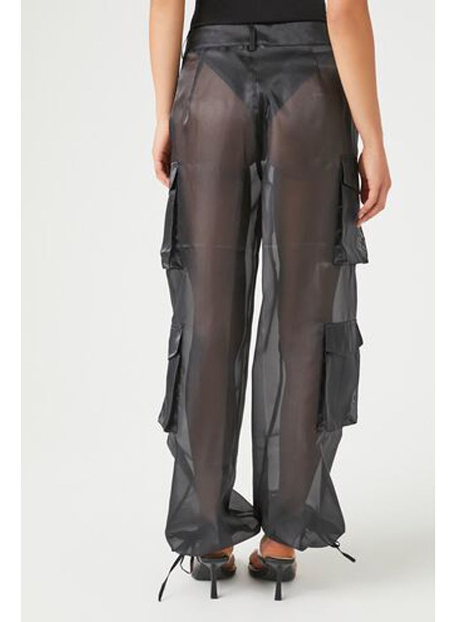 FOREVER 21 Sheer Organza Cargo Pants  - Image 4
