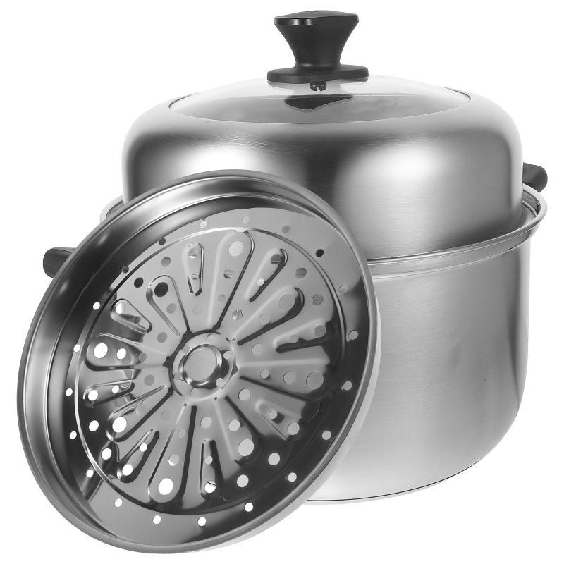 1Pc Stainless Steel Steam Pot Multifunction Food Steamer Stockpot Soup Pot - Image 1