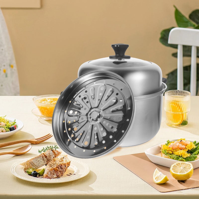 1Pc Stainless Steel Steam Pot Multifunction Food Steamer Stockpot Soup Pot - Image 3