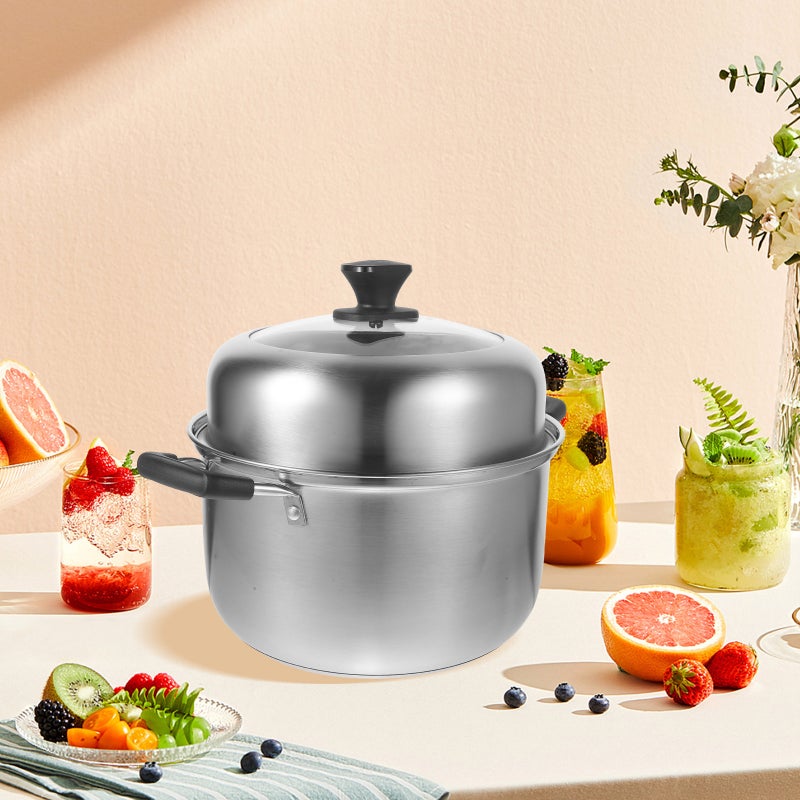 1Pc Stainless Steel Steam Pot Multifunction Food Steamer Stockpot Soup Pot - Image 4