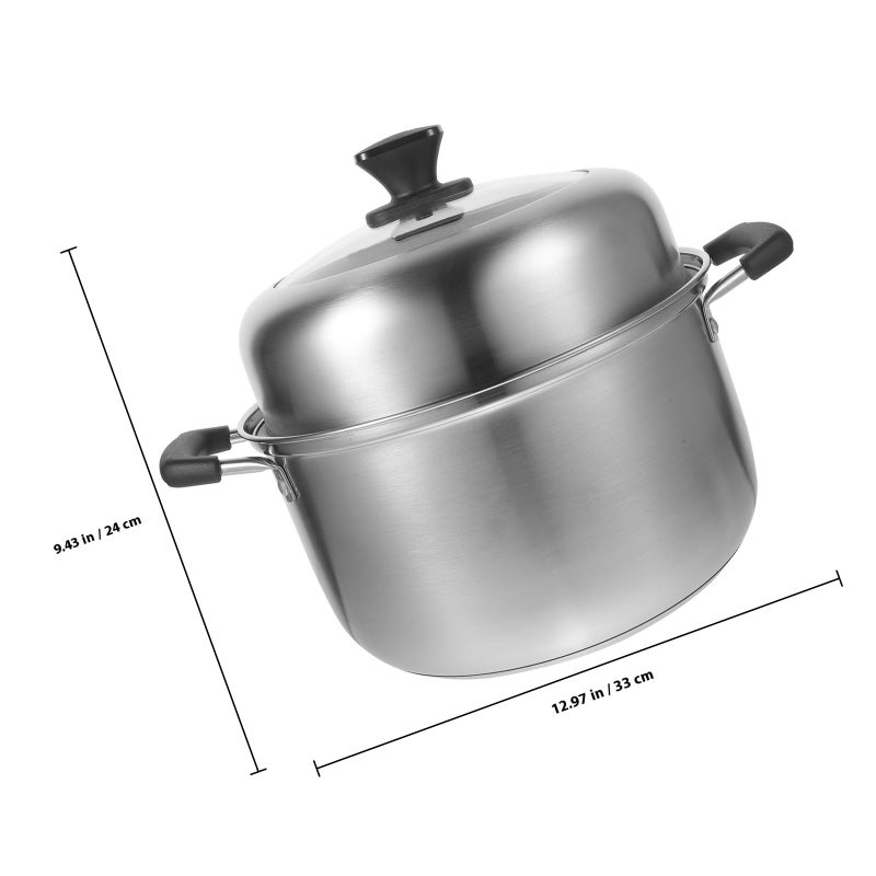 1Pc Stainless Steel Steam Pot Multifunction Food Steamer Stockpot Soup Pot - Image 2