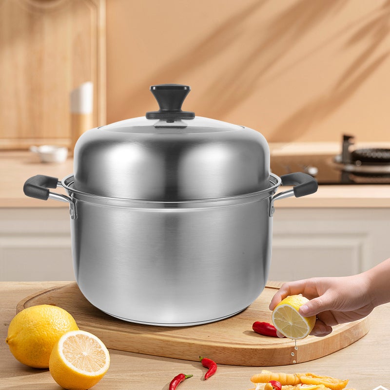1Pc Stainless Steel Steam Pot Multifunction Food Steamer Stockpot Soup Pot - Image 5