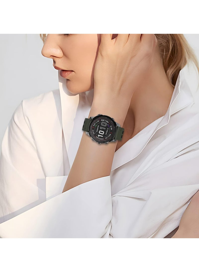 Zikra Watch Strap Band for Garmin Fenix 7X/6X/5X 26mm Quick Release Silicone Strap for Fenix 6X/Fenix 6X Pro/Fenix 5X/Fenix 5X Plus/Fenix 3/Fenix 3 HR Smartwatch - Image 2