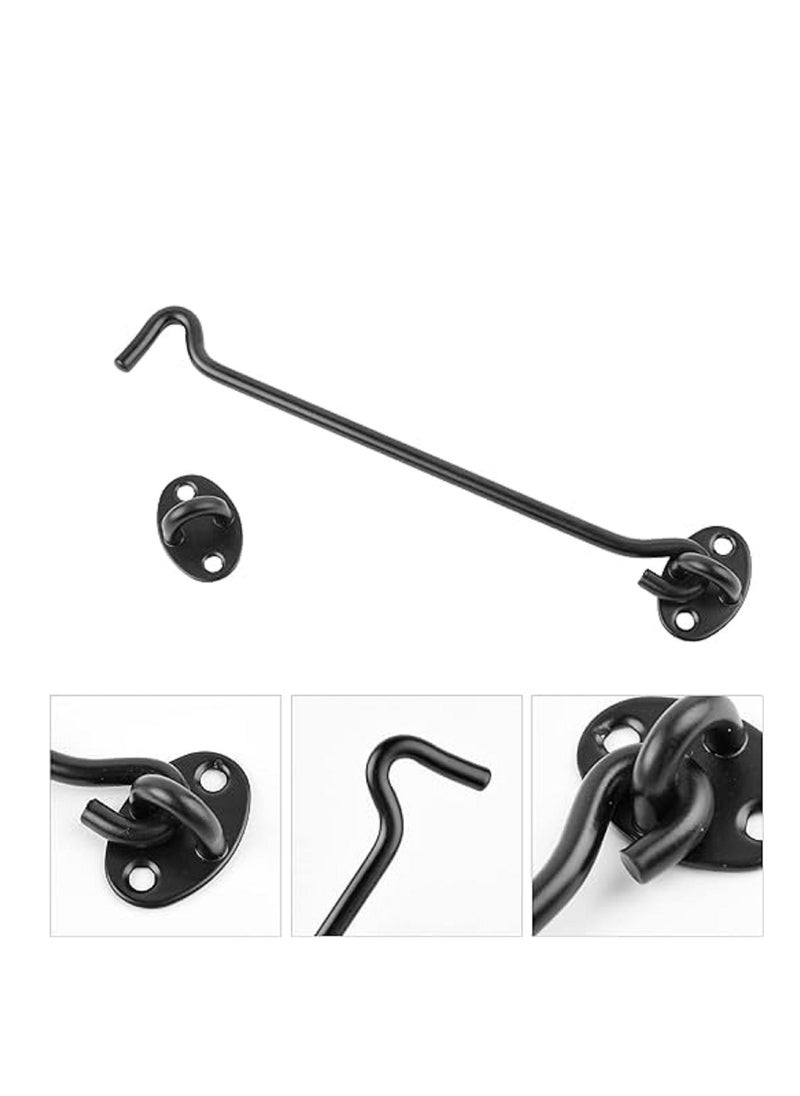 Set of 2 hooks  made of stainless steel rotating door hooks garden door locks with 8 fixing screws(20 cm)  - Image 1