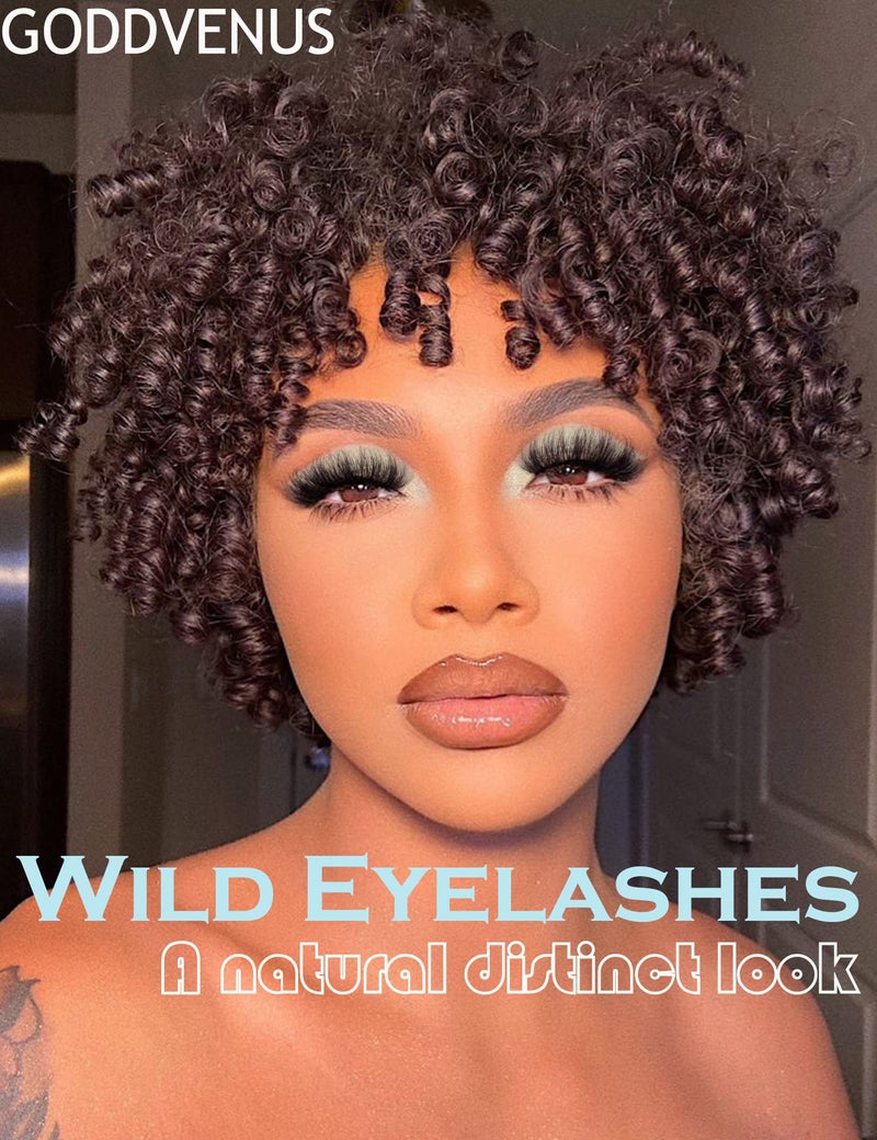 Goddvenus Eyelashes Mink Lashes Fluffy Natural Look False Lashes Wispy Full Eye Lashes 8D 20 mm Long D Curl Strip Eyelashes Pack 10 Pairs Reusable Fake Eyelashes That Look Like Extensions by Goddvenus - Image 5