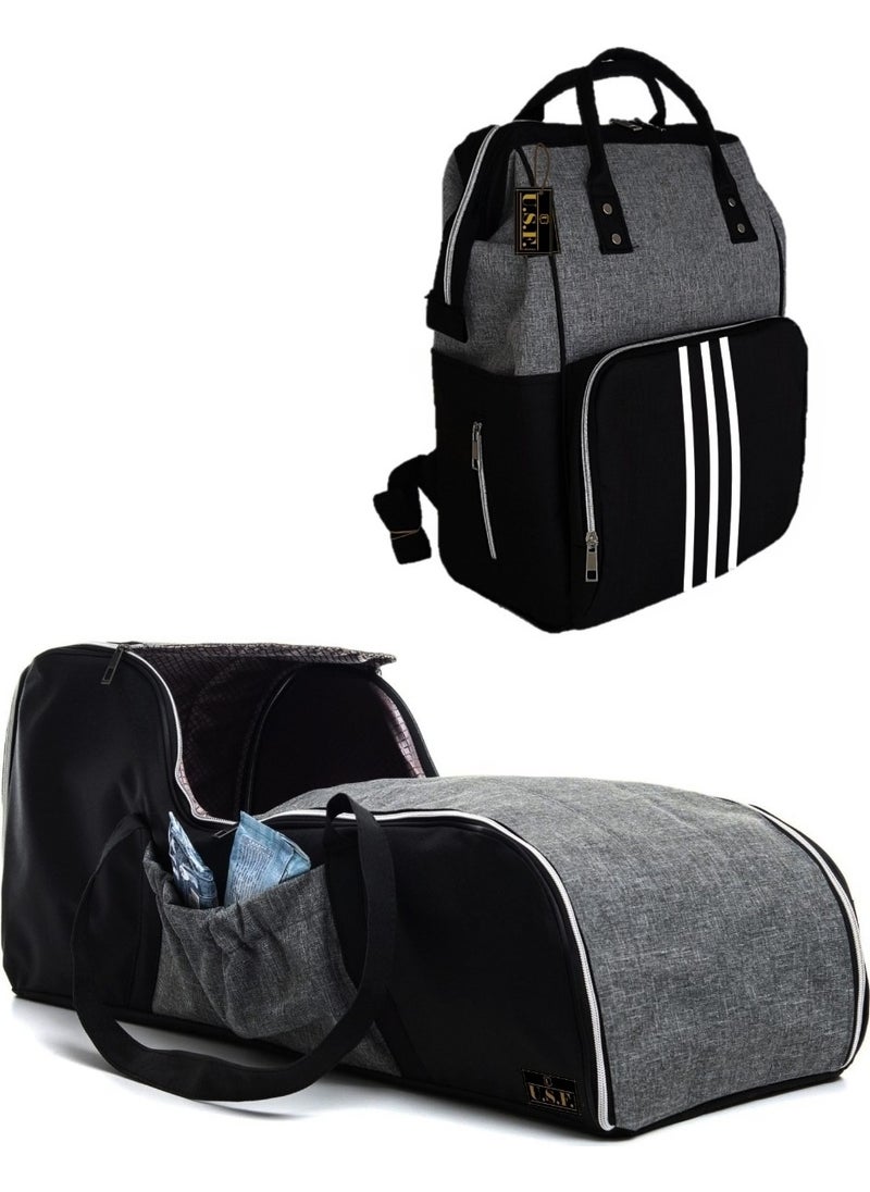 U.S.F Mother Baby Care Bag + Carrycot Baby Carrier Stroller Baby Carrying Double Set  - Image 1