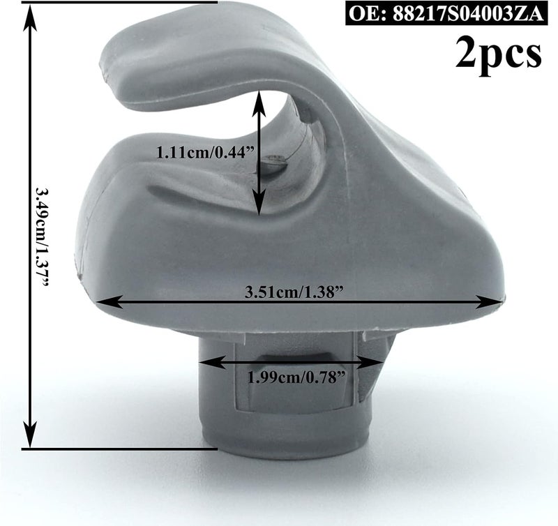 Wivplex Gray Sun Visor Hook Clip for Honda Models - Image 2