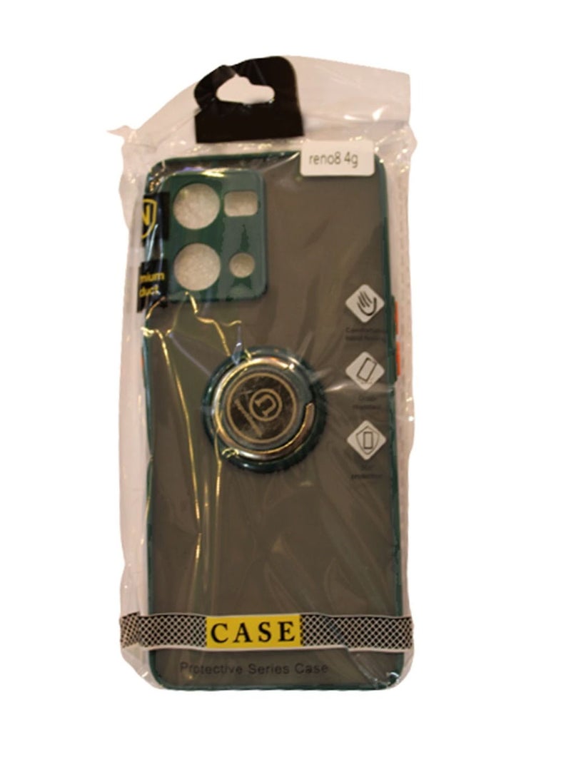 erorex Protective Case Cover For Reno 8 4g With Magnetic Ring Holder Green  - Image 2