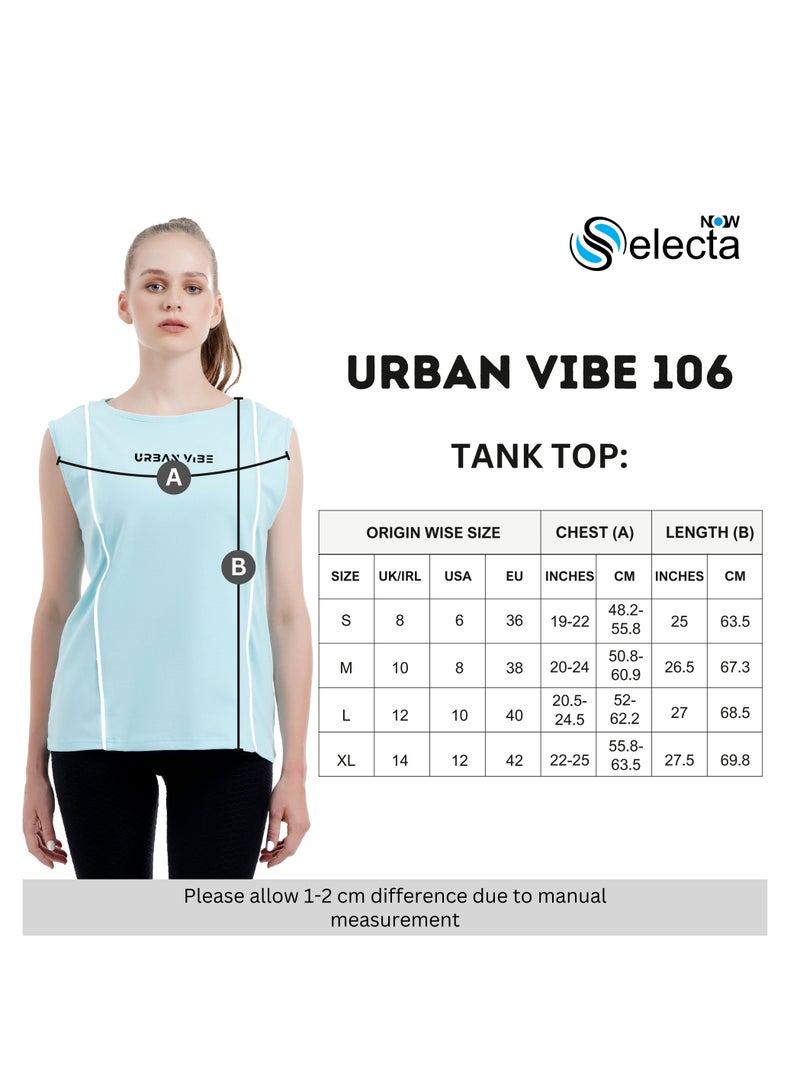 Selecta Now Ladies Sleeveless Cotton T-Shirt Yellow Breathable Contrast Piping Tank Top Soft Stretchable Women’s T Shirt Ideal for Hot Climate  - Image 4