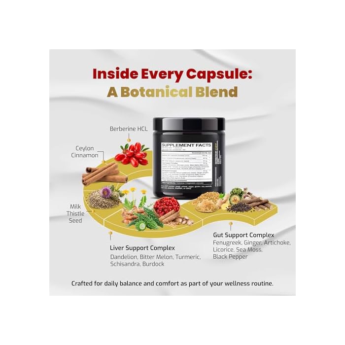 VEGATOT Berberine Supplement with Ceylon Cinnamon, Turmeric, Milk Thistle, Fenugreek *USA Made and Tested* Immune System, Cardiovascular & Gastrointestinal Support* - Image 4