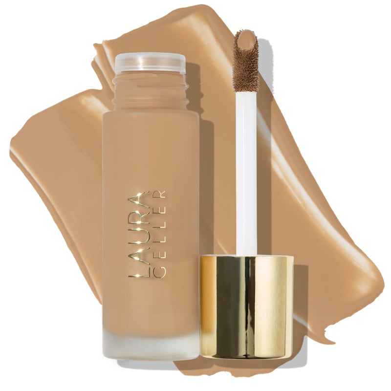 LAURA GELLER NEW YORK Double Take Liquid Foundation | Medium to Full Coverage, Natural Matte Finish, Sand - Image 1