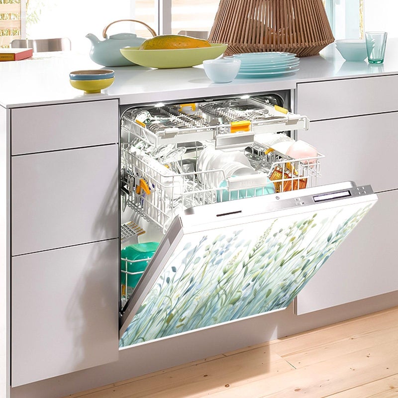 BOESI Watercolour Plants and Flowers Dishwasher Magnet Lid Magnetic Stickers Refrigerator Magnets Home Kitchen Decorative Refrigerator Lid Magnetic Stickers Washing Machine Refrigerator Panel Stickers - Image 4