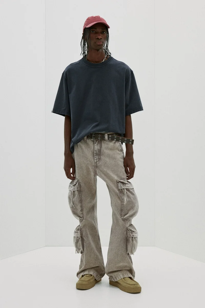 H&M Regular Fit Twill Cargo Trousers