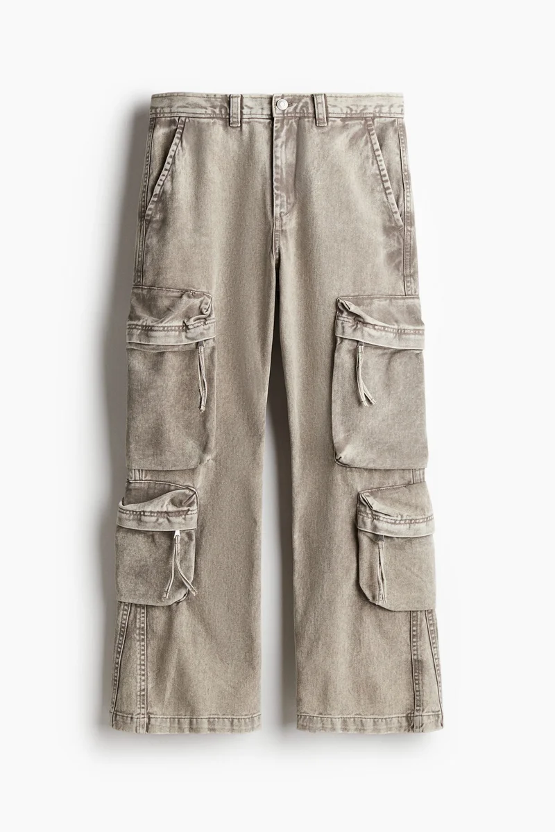 H&M Regular Fit Twill Cargo Trousers