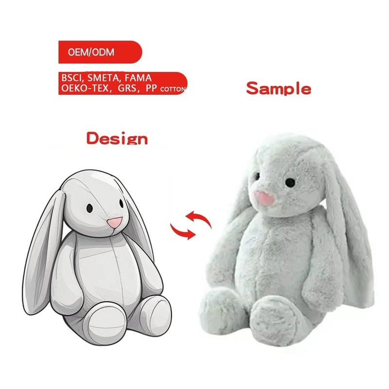 Y&D Cute Stuffed Animal Plush Bunny Rabbit – Soft Toy Plushie for Kids, Huggable Stuffed Animal Toys, Perfect Gift for Toddlers and Children - Image 2