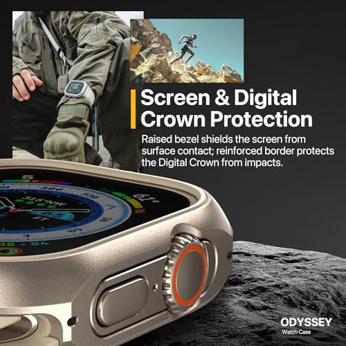 MAGEASY Aircraft-Grade Aluminum Rugged Case for 41mm Apple Watch Series 9, 8, 7 | 2 in 1 Metal Hard Shell with Shockproof Inner Bumper for Maxed Protection, Odyssey - Starlight White - Image 4
