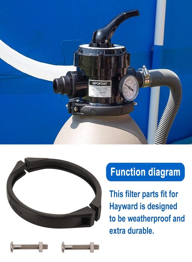 Ophjerg Pool Filter Clamp 11380 for Intex Sand Filter Pump Clamp, Sand Filter Valve Clamp Replacement Intex 12 & 14 Inch Sand Filter- Pool Sand Filter Replacement Parts Included O-Ring and Screws - Image 4