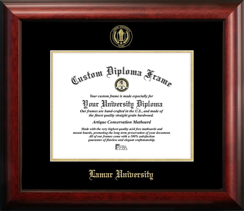 Campus Images Campus Images Lamar University 14w x 11h Gold Embossed Diploma Frame 
