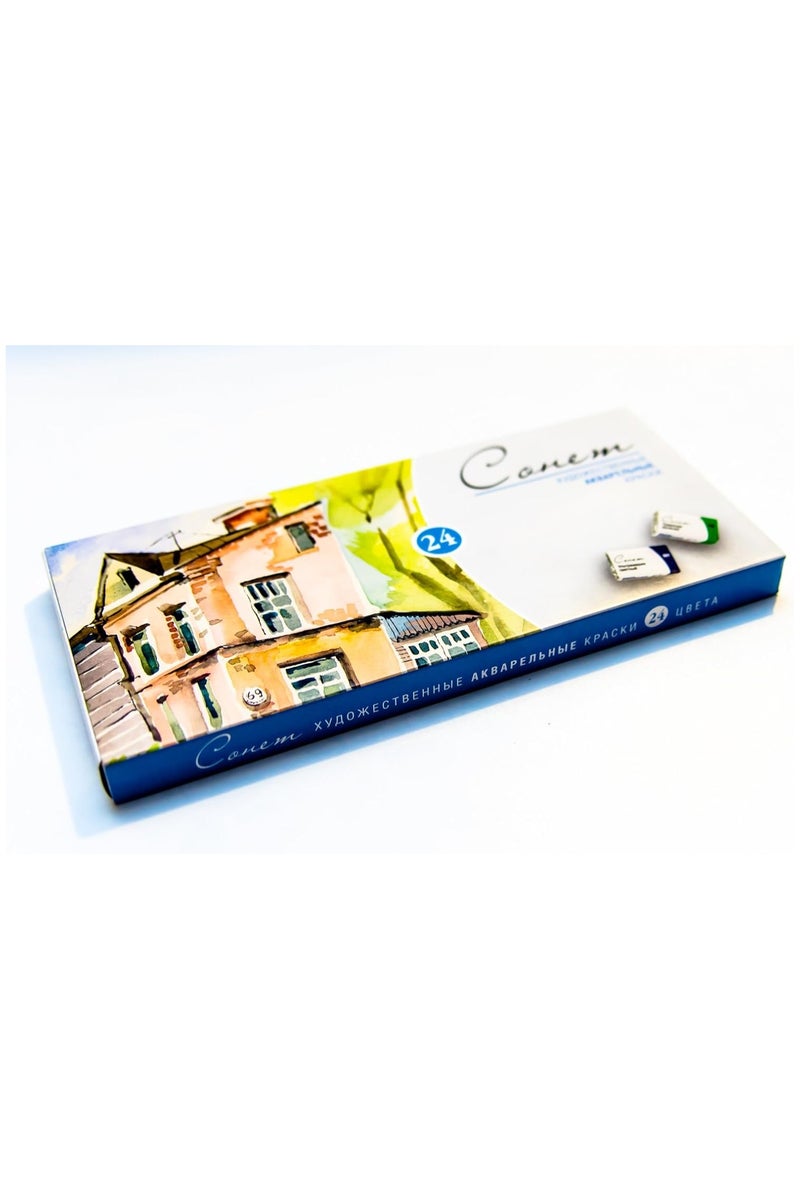 Sonnet Artists Watercolors Paint Set (24 Pans in Carton Box) - Image 5