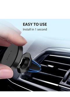 Baseus Magnetic Car Phone Holder for Vent - Small Clip with Strong Magnets, 360° Rotating Base for iPhone 16/15/14/13/12, Samsung Galaxy S25 Ultra/S24 Ultra, Google Pixel 8 Pro, OnePlus 11, Xiaomi 13, and More - Universally Compatible Vent Clip with Silicone Protection for Scratch-Free Grip  - Image 2