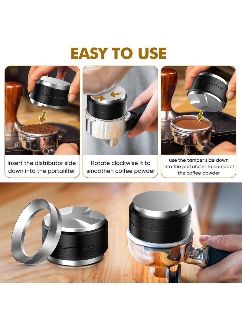 Y&D 51MM Stainless Steel Professional Coffee Flatten Powder Cloth Powder Maker - Image 3
