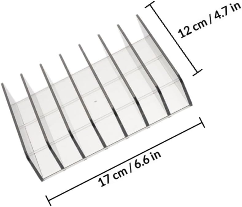 Plastic Eyeshadow Organizer 2pcs Large Semi- Gray Eyeshadow Palettes Holder with 7 Compartments Cosmetic Storage Box for Vanity Countertop Makeup Display - Image 2