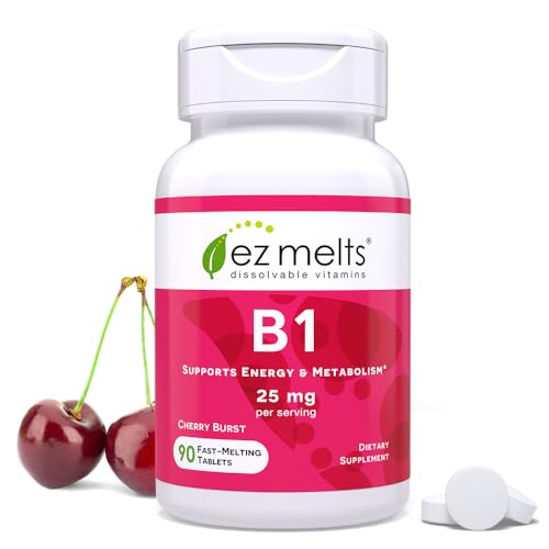 EZ Melts Dissolvable Vitamin B1 25 mg SugarFree 45Day Supply