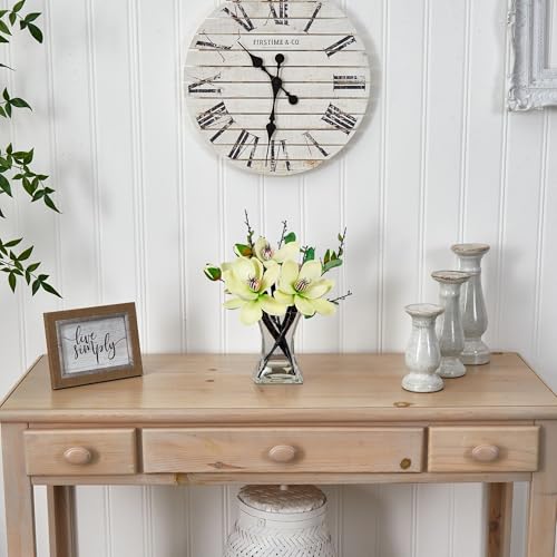 Nearly Natural 4534-WH Magnolia Arrangement with Vase,White - Image 4